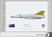 Warhead Illustrated Mirage IIIO 2OCU Sunburst scheme Aircraft Print
