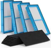 Aer1 Filter Replacement for Holmes Air Puri-Fiers, 4 True HEPA Filters + 8 Carbo