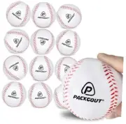 Soft Baseballs Foam Baseballs for Kids Teenager Players Training Balls, White