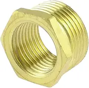 uxcell 3/4" PT Male to 1/2" PT Female Thread Hex Bushing Pneumatic Coupler
