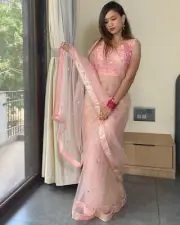Saree for women Nylon Net Fabric and Sequence work with Fancy Lace Border Sari