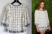 CHANEL 18P Waterfall Ivory/Black Reversible Fringed Knit TOP * FR 36 /US 2 ~ NWT