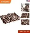 Farmhouse Style Leopard Print Throw Blanket - 100% Polyester, Machine Washable