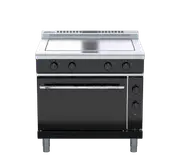Waldorf Bold RNLB8114E - 900mm Electric Solid Top Static Oven Range Low Back Version