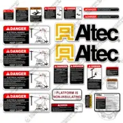 Fits Altec AT200A Decal Kit Bucket Truck - Warning Stickers - 3M Vinyl!