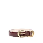 [Dehanche] Dehanche Hollyhock Gold-plated Leather Belt S RED