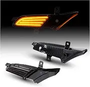 Turn Signal Lights for for Cayenne 957 2007-2010 Dynamic LED Side Marker Lights Car Turn Signal Blinker Indicator Lamps OEM#95563103610 2Pcs Turn Signal Lights(Smoked)