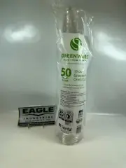 50 Count Fabri-kal Greenware 16 oz. Cold Drink Cups, Clear, 1 Sleeve (FABGC16S)