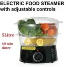 Food Steamer 5L Vegetable Steam Timer Electric Egg Rice Fish Cooker 2 Trays AU