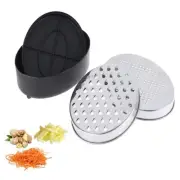 Black Slicer Cheese Grater Vegetables Stainless Steel Oval Box Container GraBJL