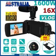 16X 1080P Digital Video Camera Camcorder YouTube Vlogging Recorder W/Microphone