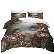 Art Painting the Language of Flowers Tulips Girl Quilt Cover