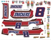#8 Dick Trickle - Hillin - Wilson SNICKERS Buick 1/64th HO Scale Slot Car Decal