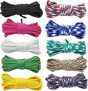 Tent Rope Parachute Cord Survival Rope, 10Pcs Paracord Bracelet Rope Parachute Cord Outdoor Survival Rope Set,Tent Rope Parachute Cord Survival Rope Paracord Cord,Paracord Bracelets Paracord Cord