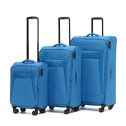 Tosca Aviator 2.0 - 4-Wheel Expandable Suitcase Set of 3 - Blue (Small, Medium & Large)