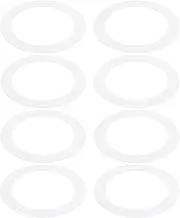 uxcell Goof Rings for 6/8 Inch Recessed Can Lighting Down Light, 8 Pcs Metal Goof Trim Rings Cover, Outer Diameter 8.66-inch, Inner Diameter 6.29-inch, Matte Finish White, Flush Mount