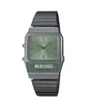 CASIO Men Digital Quartz Casual Watch Classic Dress Green Dial Waterproof Rectan