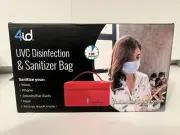 4 id UV-C Disinfection & Sanitizer Bag - Small Size And Large Capacity (10”) Red