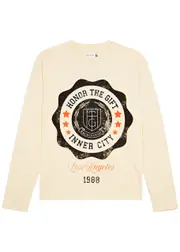 Honor The Gift Seal Printed Cotton top - Cream S