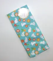 NEW NWT Spring Easter Jubilee Kitchen Towel Flowers Rabbits Blue Yellow White