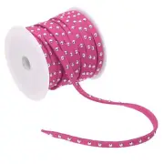 16.4ft Studded Faux Suede Cord Rope for Jewelry Making, Rose Red Silver