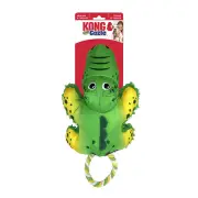 Kong Cozie Tuggz Crinkle Plush Squeaker Rope Tug Toy For Dogs - Alligator 1 X Medium/Large