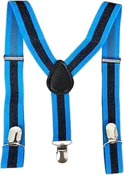 [HISUNBEN] Children's Men's Braces Wide Elastic – Adjustable Length Y-Shape with Strong 3 Clips Braces Belt for Women Baby from 1-24 Years -16