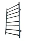 Matte Black NON Heated Towel Rail rack Round square 8 bar 620 mm wide 1000 h