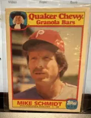 1986 TOPPS QUAKER OATS #14 MIKE SCHMIDT UNOPENED PACK PHILADELPHIA PHILLIES TOP