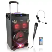 Pyle PWMA335BT.5 Portable PA Bluetooth Karaoke Speaker System with DJ Lights
