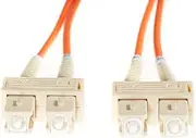 0.5m SC-SC OM1 Multimode Fibre Optic Cable | Orange