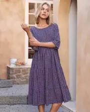 Mister Zimi Winter Olivia Mini Dress in Midnight Gingham Size 14 New NWT