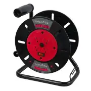 Heavy Duty Extension Cord Storage Reel with 4-Grounded Outlets, 10A Circuit B...
