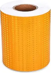Reflective Tape， Yellow Reflective Tape, Self-Adhesive Reflector Warning Tape, High Visibility Night Security Marking Sticker for Vehicles Trucks Outdoor(20 cm x 45 m)