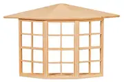 Dollhouse Miniature 24 Light Bay Window -- 1:12 Scale