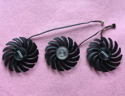 Set of 3 Fan Cooler Fan For MSI RTX 2070 2080 2080Ti DUKE PLD09210B12HH 85mm