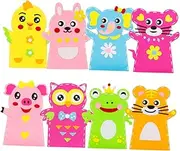 Hohopeti 8pcs DIY Non Woven Fabric Hand Puppet Material Kit for Safe Craft Supplies to Enhance Imagination Eye Hand Coordination Color Recognition