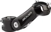 Zoom TDS-C297 Stem 125mm Clamp 25.4mm Adjustable Steerer 1 1/8 in Black Aluminum