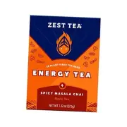 Tea Premium Energy Hot Tea, 15 Count (Pack of 1) Spicy Masala Chai Black Tea