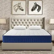 [KolaDream] 12 Inch Queen Size Mattress,Memory Foam and Pocketed Coils Hybrid Mattress with Pressure Relief, Motion Isolation,Edge Support, Plush Feel Bed Mattresses in a Box, CertiPUR-US Certified