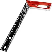 GREBSTK 30cm Multi Angle Measuring Ruler, Combination Framing Carpenter Square, Adjustable Square 10-90 Degrees, L Shape Ruler for Precise Measuring, Drawing, Woodworking