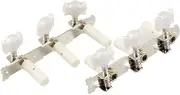 uxcell Pair Beige Silver Gray Classical Guitar Assembly Tuner Tuning Keys Pegs Machine Head