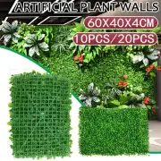 10/20X Artificial Plant Wall Panels Grass Hedge Fake Foliage Vertical Garden Mat