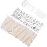 OSOLADY 1 Set Nail Print Template Gel Nail Art Stamping Stamper Nail Polish Plate Nail Decor Nail Kit Nails Manicure Tools Manicure Nail Plate Nail Art Stamping Plates Tip Stainless Steel