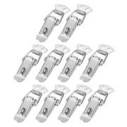 10Pcs Stainless Steel Spring Loaded Toggle Latch with Hole 2.7 Inch, Silver Tone
