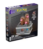 MEGA Nintendo Pokemon Mini Motion Dugtrio 350 Piece Building Blocks Set HTH73