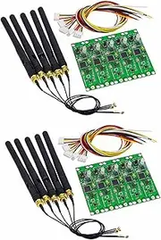 Mellisso 10Pcs 2.4Ghz Wireless 512 Transmitter Receiver PCB 2 in 1 Module Wireless PCB Board with Antenna for Stage Light