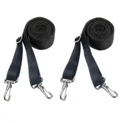 1 Pair Adjustable Bimini Top Straps Double End Snap Hook Boat Canopy Straps Boat Awning Hardware Accessories-Good Black