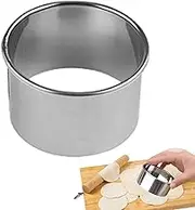 Round Cookie Cutter | Stainless Steel Donut Cutter Ring Molds,Professional Dough Stamp, Reusable Food Crafts Supplies for Pastries