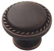 12x Amerock Allison Oil Rubbed Bronze Round Rope Cabinet Knob Pull BP53001-ORB